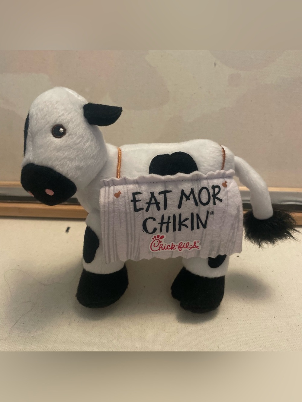 Chick-fil-A cow plush toy with black spots #chickfila #plush